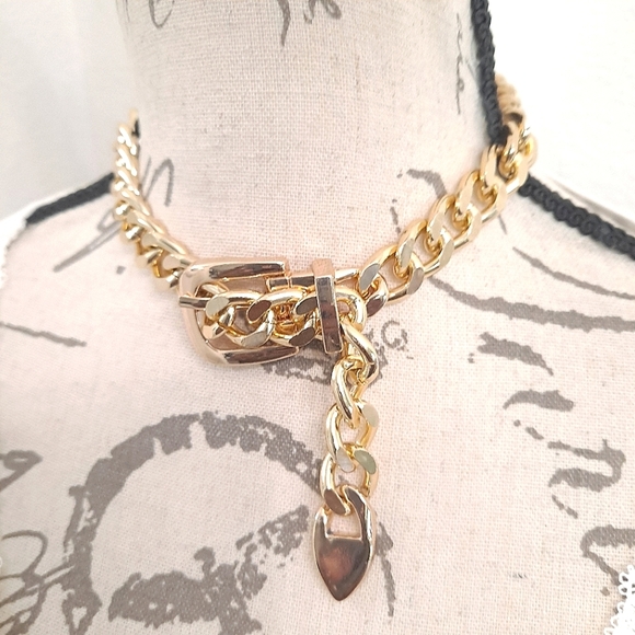 💖 2/$30 Womens Gold Chain Choker collar statement necklace Chunky punk NEW - Picture 5 of 13